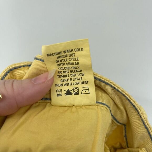 Level 99 Women's Liza Skinny Jeans Pants Mid Rise Casual Pockets Yellow Size 28 - Picture 7 of 11